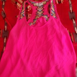 Arizona neon pink tank top, medium